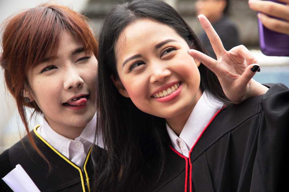 Two female university students